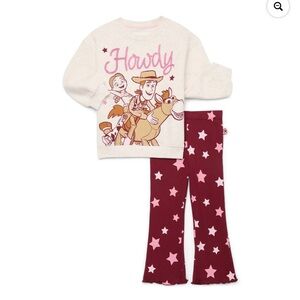 Disney toy story girls long sleeve graphic sweatshirt and matching flare legging